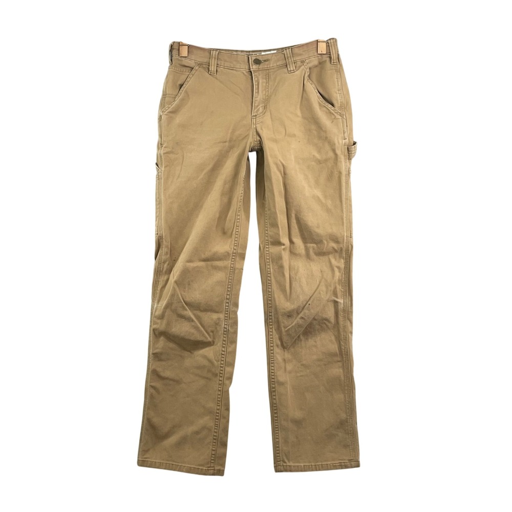 Carhartt Carpenter Pants Men 30x29 Tan Loose Fit Canvas Work‎ Utility Trousers